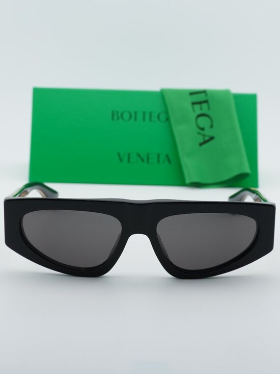 Bottega Veneta BV1277S 001 Cat Eye Sunglasses - Black\\Grey